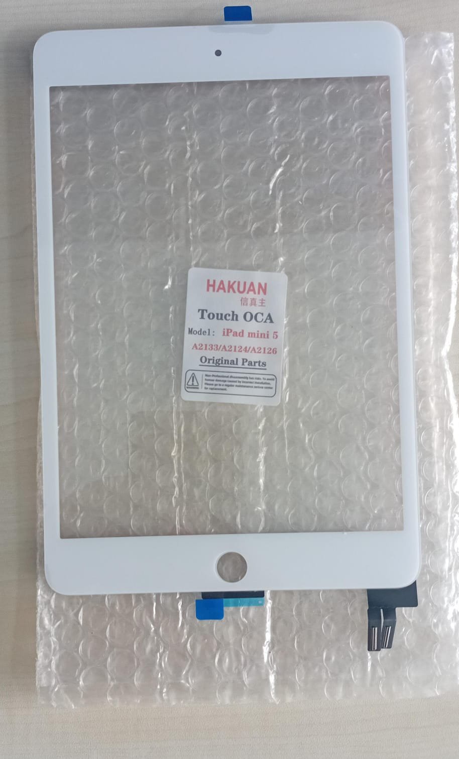HAKUAN İPAD mini 5 / A2133/A2124/A2126 dokunmatikli cam(beyaz)